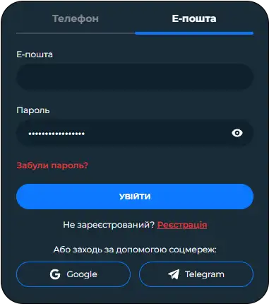 Методи входу до казино First